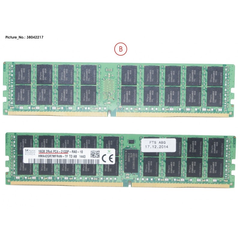 38042217 - 16GB (1X16GB) 2RX4 DDR4-2133 R ECC