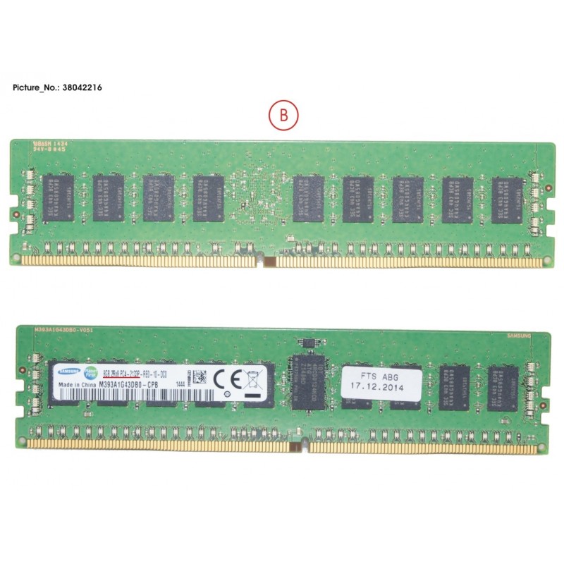 38042216 - 8GB (1X8GB) 2RX8 DDR4-2133 R ECC
