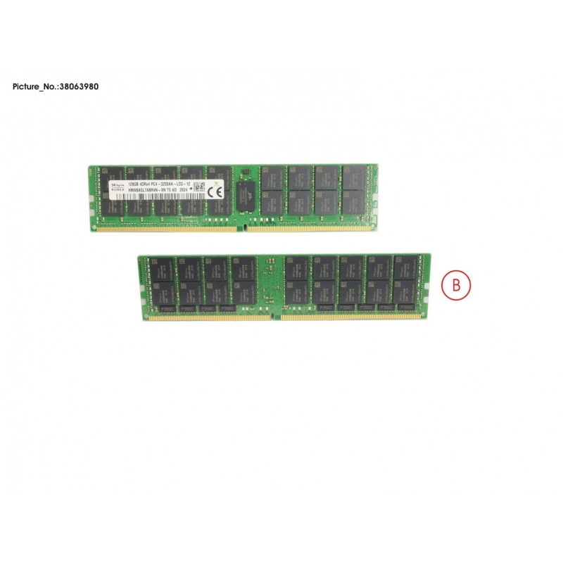 38063980 - 128GB (1X128GB) 4RX4 DDR4-3200 LR ECC