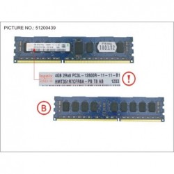 38019751 - 4GB (1X4GB) 2RX8 L DDR3-1600 R ECC