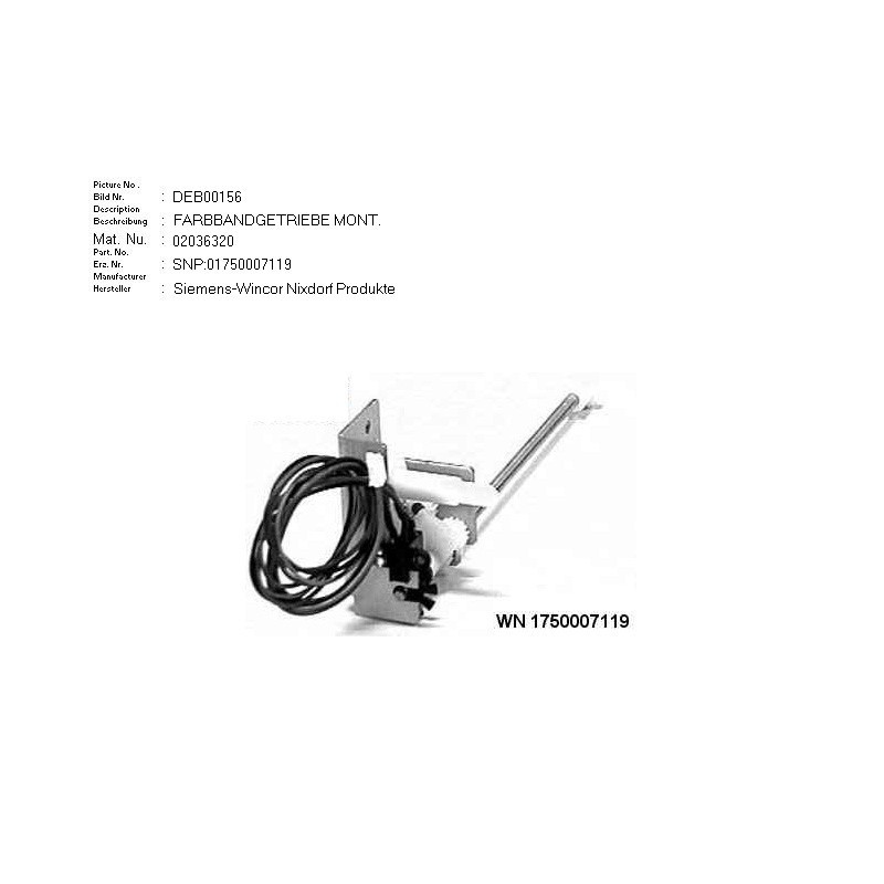 02036320 - RIBBON GEAR MECHANISM ASSD.