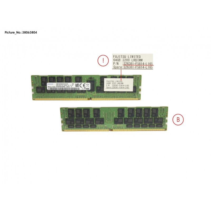 38063804 - DDR4 3200 LRDIMM 4RX4 64GB