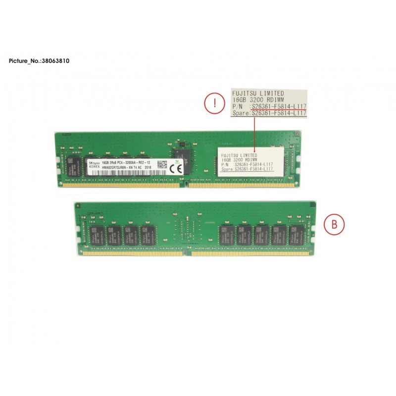 38063810 - DDR4 3200 RDIMM 2RX8 16GB