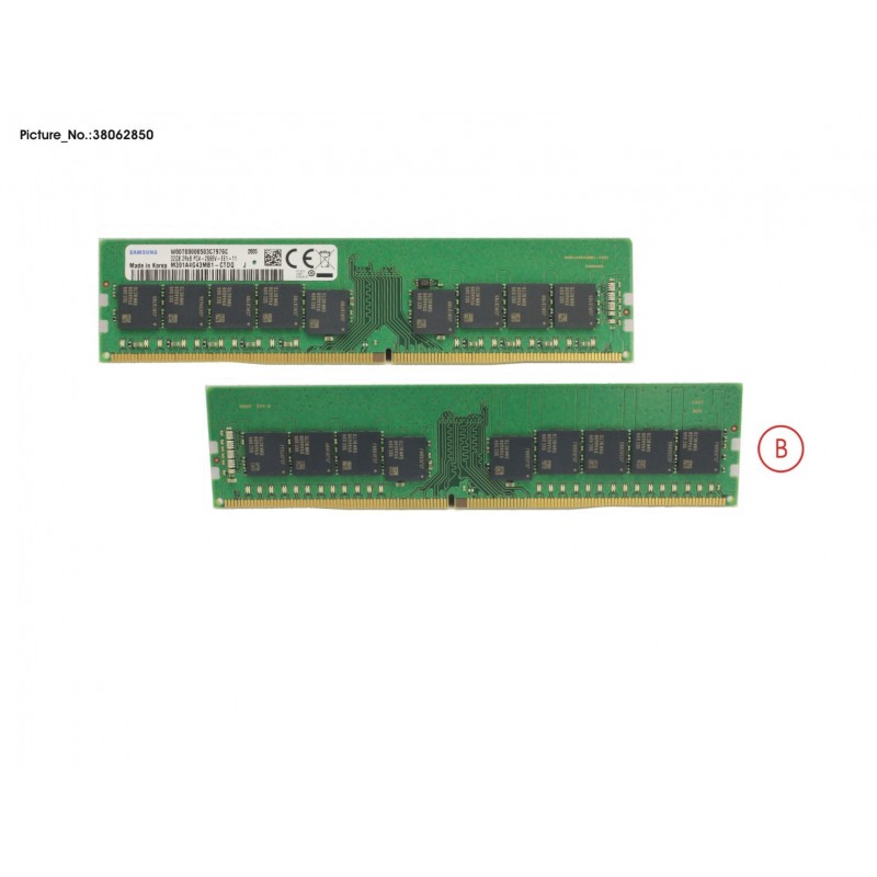 38062850 - 32GB (1X32GB) 2RX8 DDR4-2666 U ECC