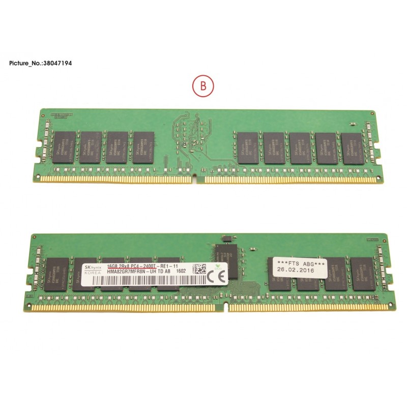 38047194 - 16GB (1X16GB) 2RX8 DDR4-2400 R ECC