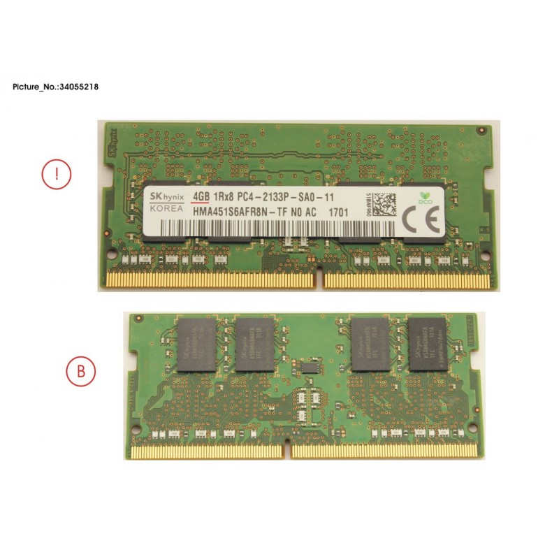 34055218 - MEMORY 4GB DDR4-2133