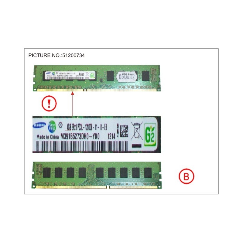 34036301 - MEMORY 4GB DDR3-1600 ECC