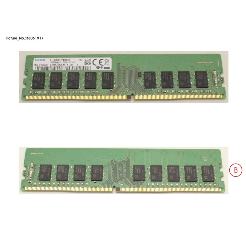38061917 - MEMORY 16GB DDR4-2666 ECC