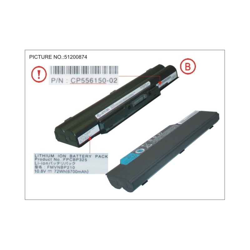 34037484 - -BT-1ST BATTERY (6 CELLS) 6700MAH