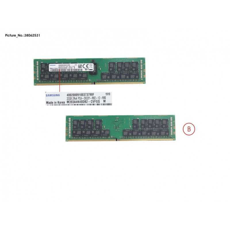 38062531 - MEM 32GB DDR4 RG2933 R2