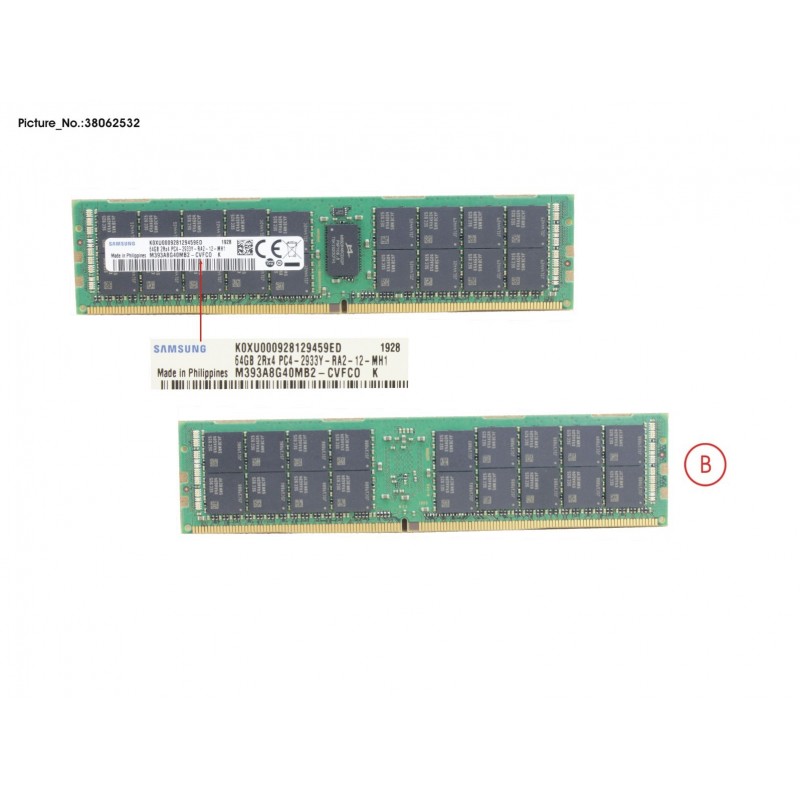 38062532 - MEM 64GB DDR4 RG2933 R2