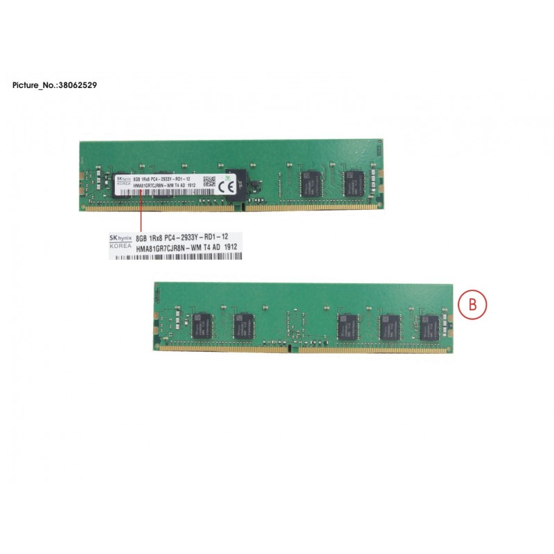 38062529 - MEM 8GB DDR4 RG2933 R1