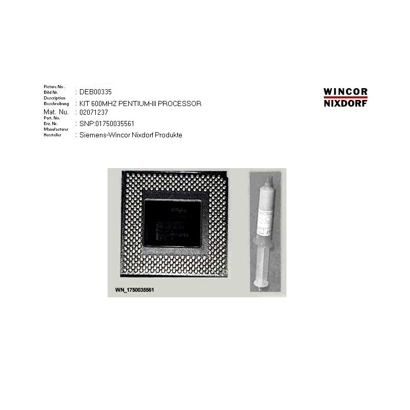 02071237 - UPGRADING KIT PIII 600MHZ