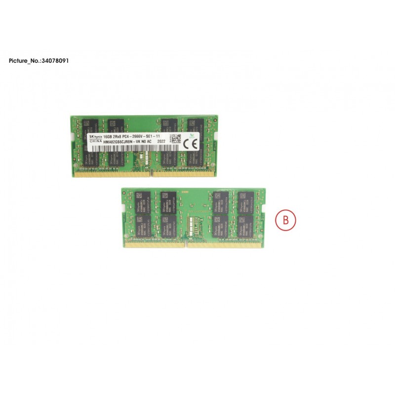 34078091 - MEMORY 16GB DDR4-2666