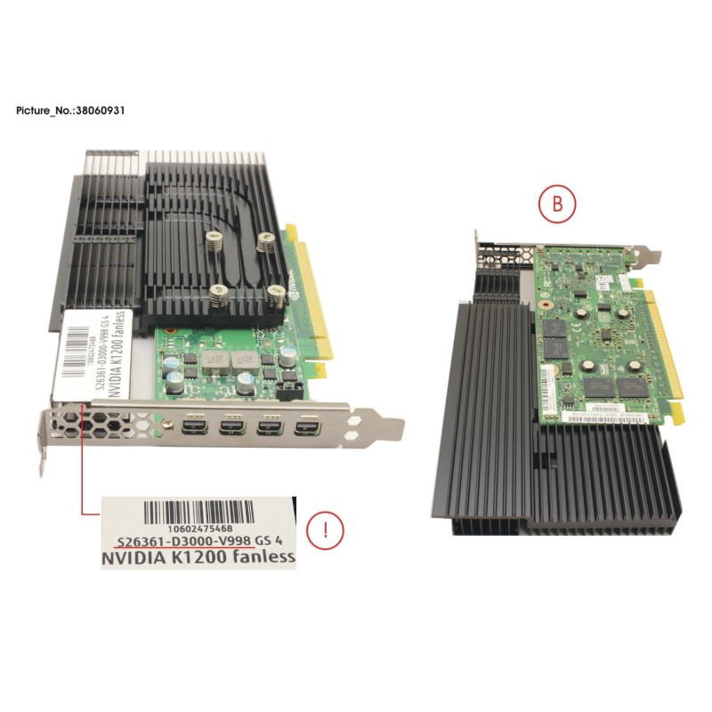 38060931 - VGA NVIDIA QUADRO K1200 FANLESS