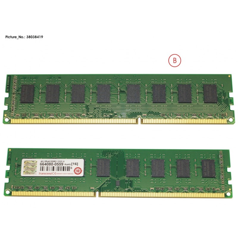 38038419 - TP-X II DIMM DDR3 1333 4G 240 PIN