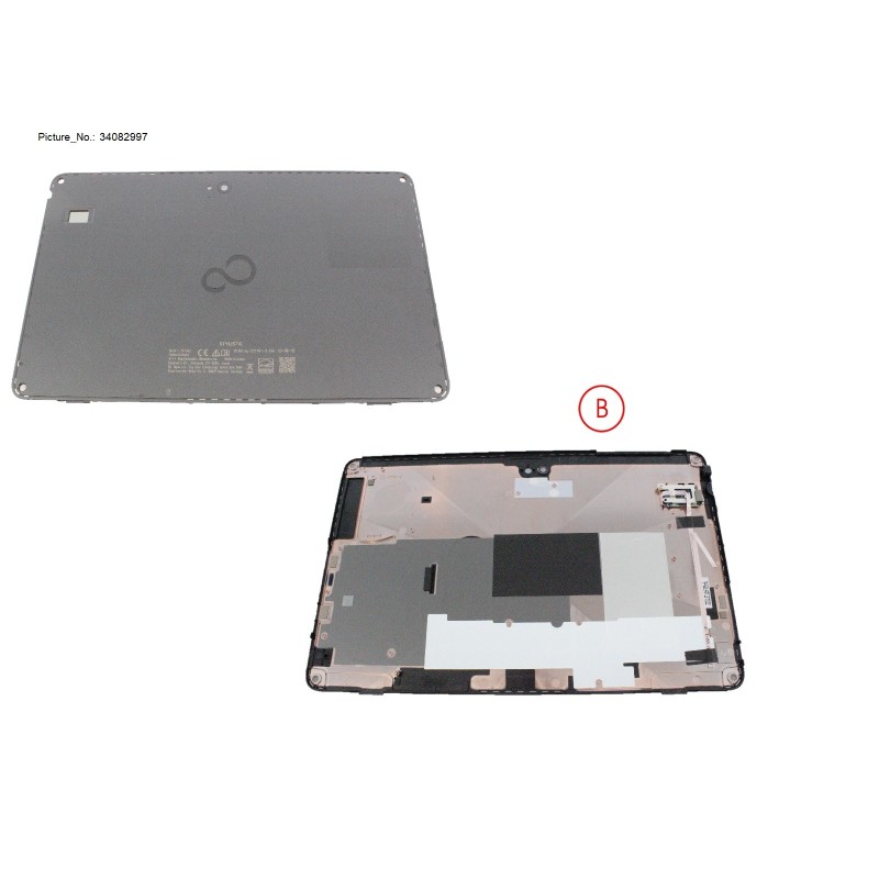 34082997 - LCD BACK COVER W  FINGERPRINT SIM ICON