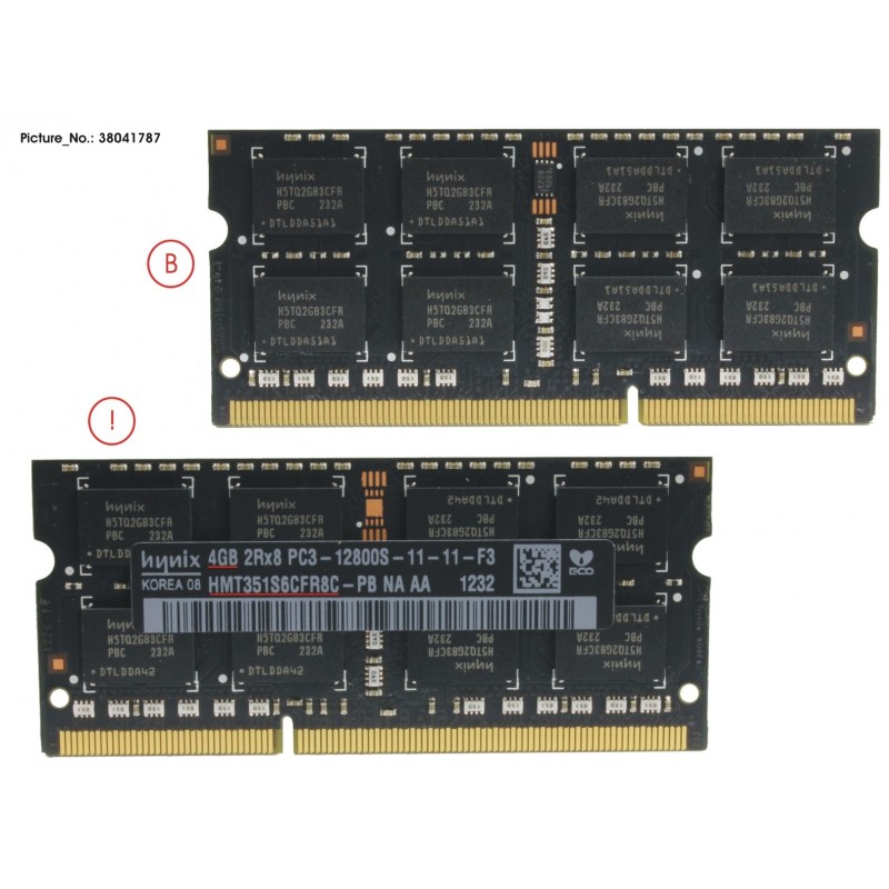 38041787 - TP7K MEMORY, 4.0G, DDR3, 1600MHZ