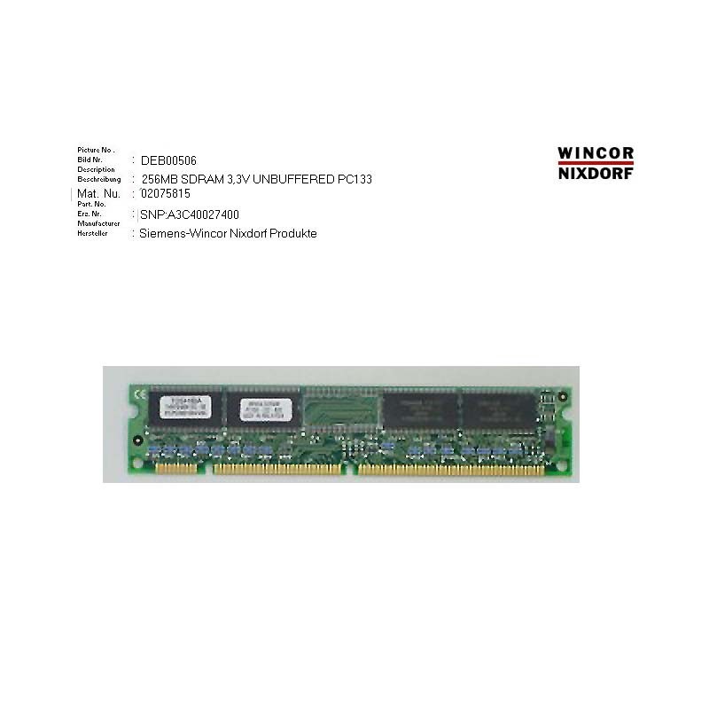 02075815 -  NEW  256MB SDRAM 3.3V UNBUFF. PC133