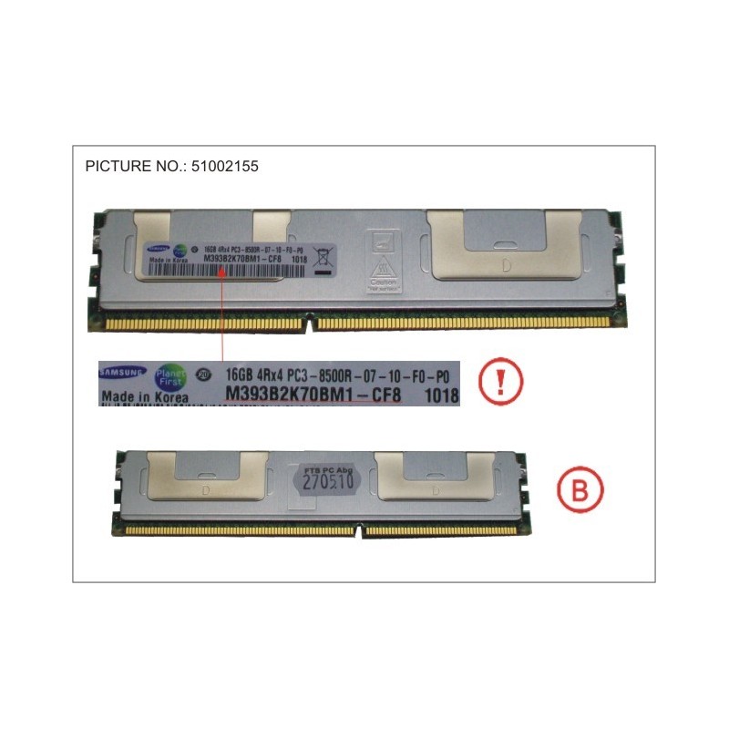 38013245 - 16 GB DDR3 1066 MHZ PC3-8500 RG Q