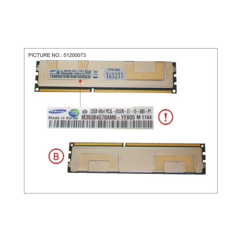 38018878 - 32 GB DDR3 1066 MHZ PC3-8500 RG Q ECC