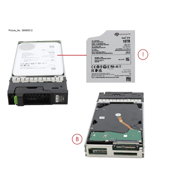 38065512 - DX NLSAS HD DRIVE 3.5  10TB 7.2K