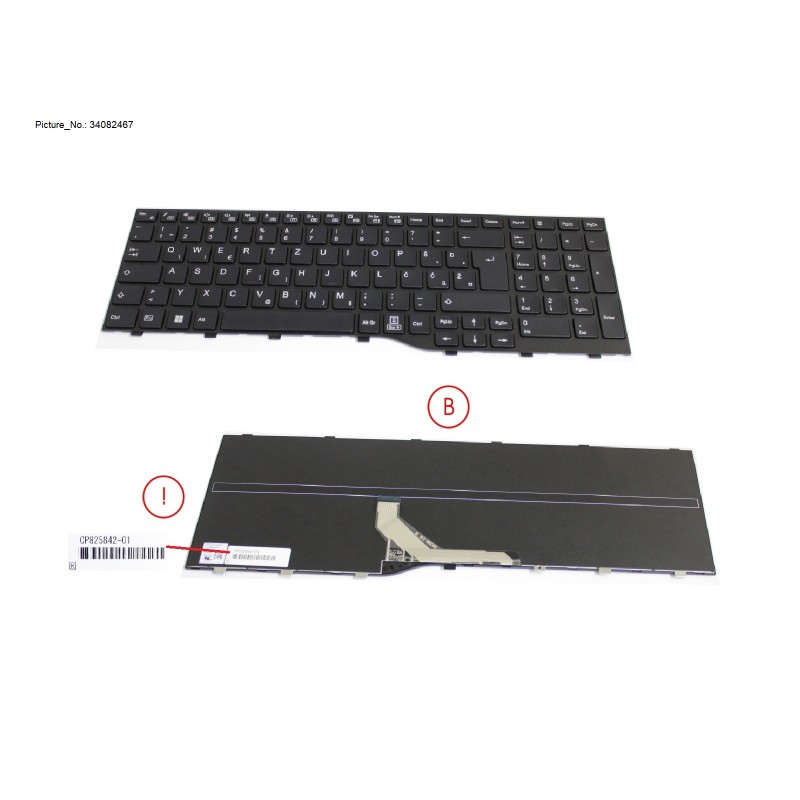 34082467 - KEYBOARD BLACK EASTERN EUROPE WIN11