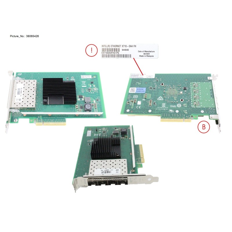 38065426 - NIC 4-PORT BARE CAGE 10GBE SFP+ PCIE