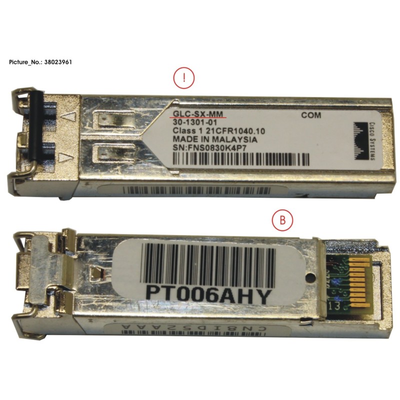 38023961 - CISCO GLC-SX-MM SC SX-TRANSCEIVER