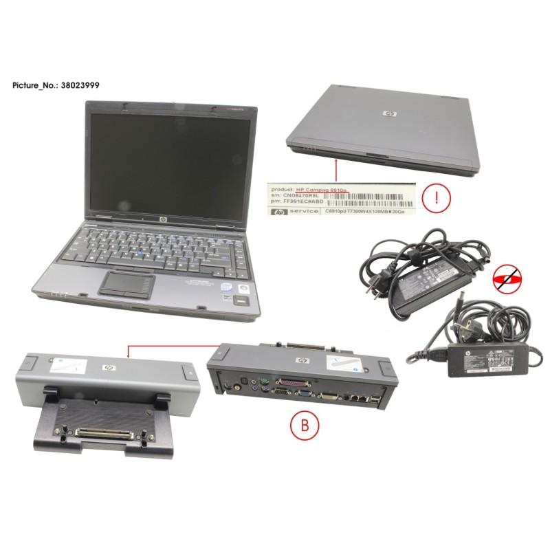 38023999 - HP 6910P STANDARD NOTEBOOK  INTERNATIONA