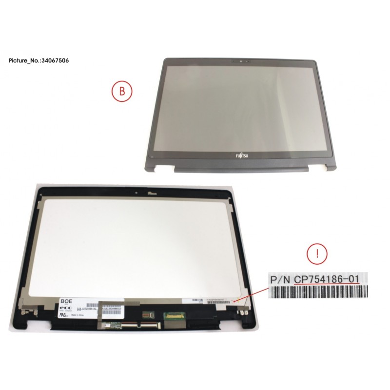 34067506 - LCD ASSY HD, AG INCL.TOUCHPANEL