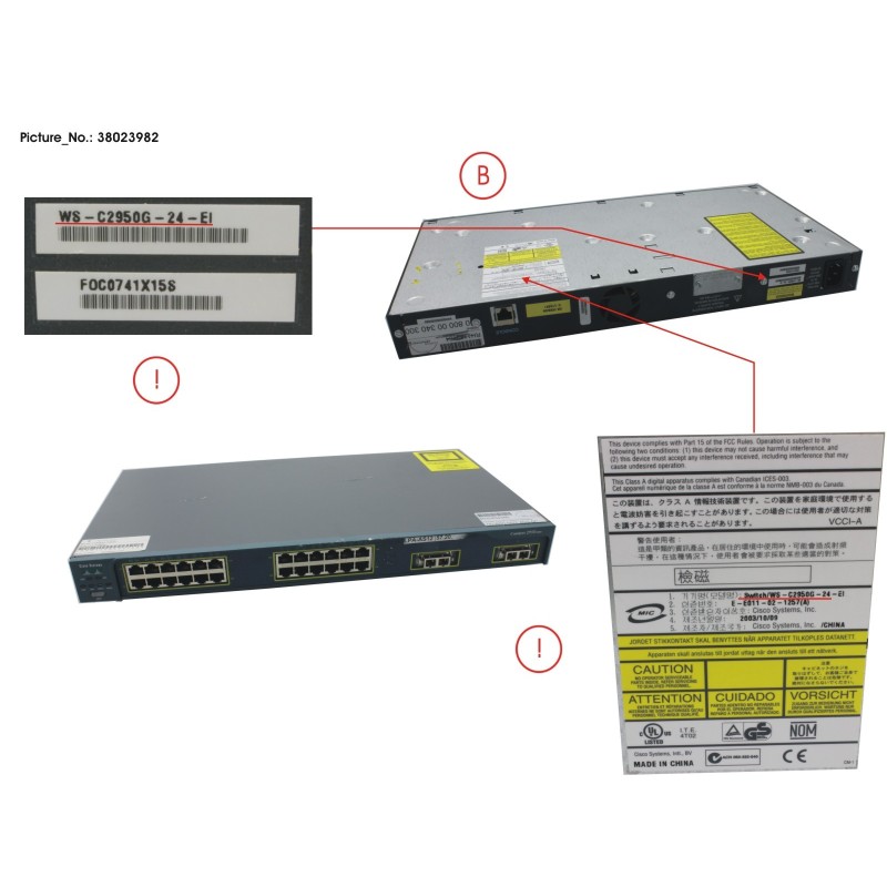 38023982 - CIS CATALYST 2950 24 10 100 W.2GBIC SLOT