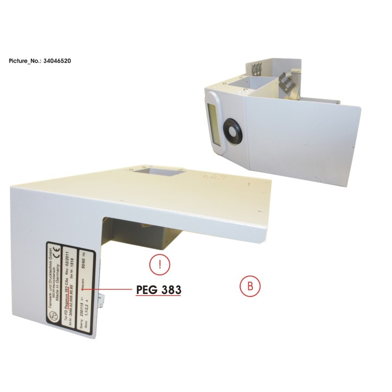 34046520 - ELECTRONICS COVER LCD ASSY PEGASUS 383