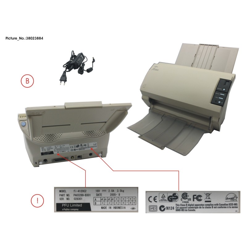 38023884 - FUJITSU DOCUMENT SCANNER