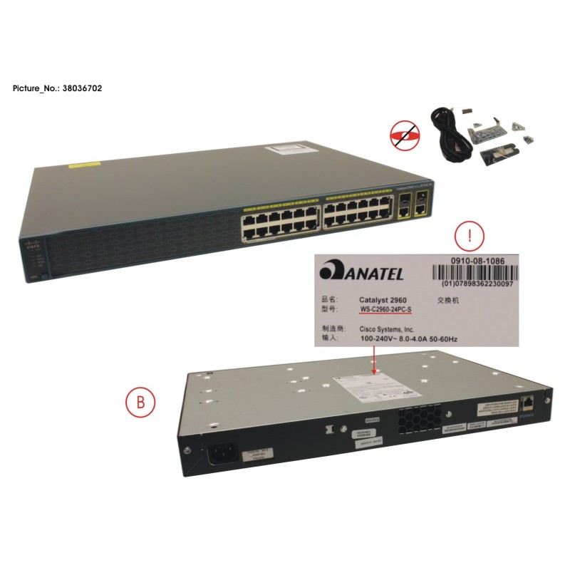 38036702 - SWITCH 2960-24PC-S