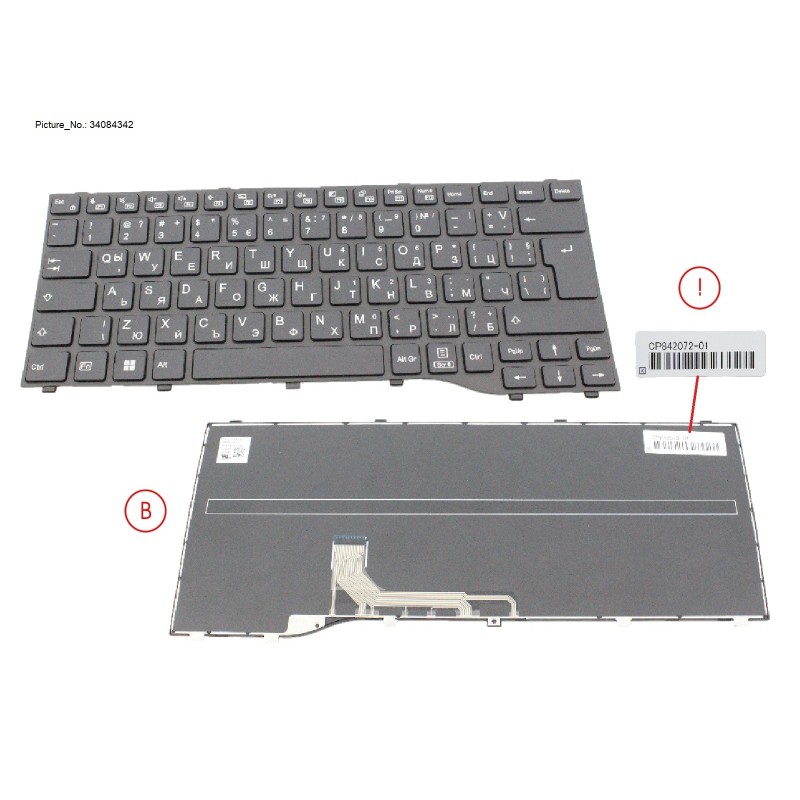 34084342 - KEYBOARD BLACK NORMAL BULGARIA (NEW_FN)