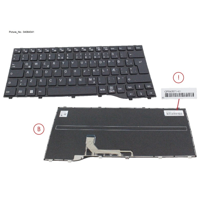 34084341 - KEYBOARD BLACK NORMAL ICELAND (NEW_FN)