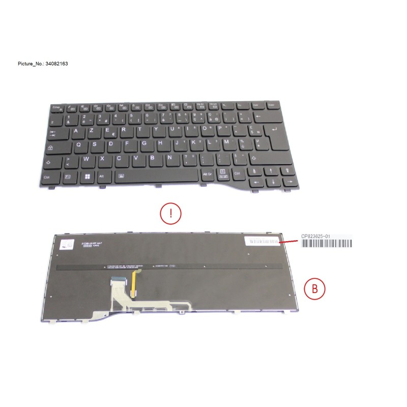 34082163 - KEYBOARD BLACK W  BL FRANCE