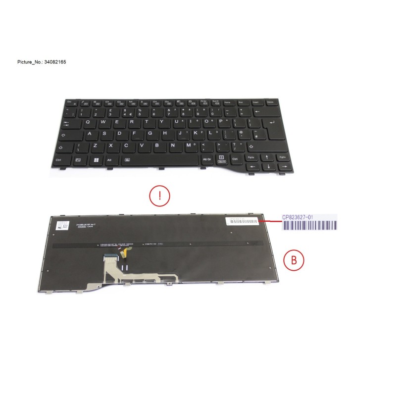 34082165 - KEYBOARD BLACK W  BL UK