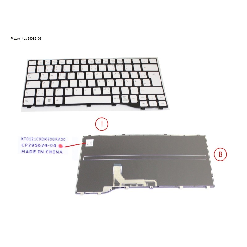 34082106 - KEYBOARD WHITE GERMANY