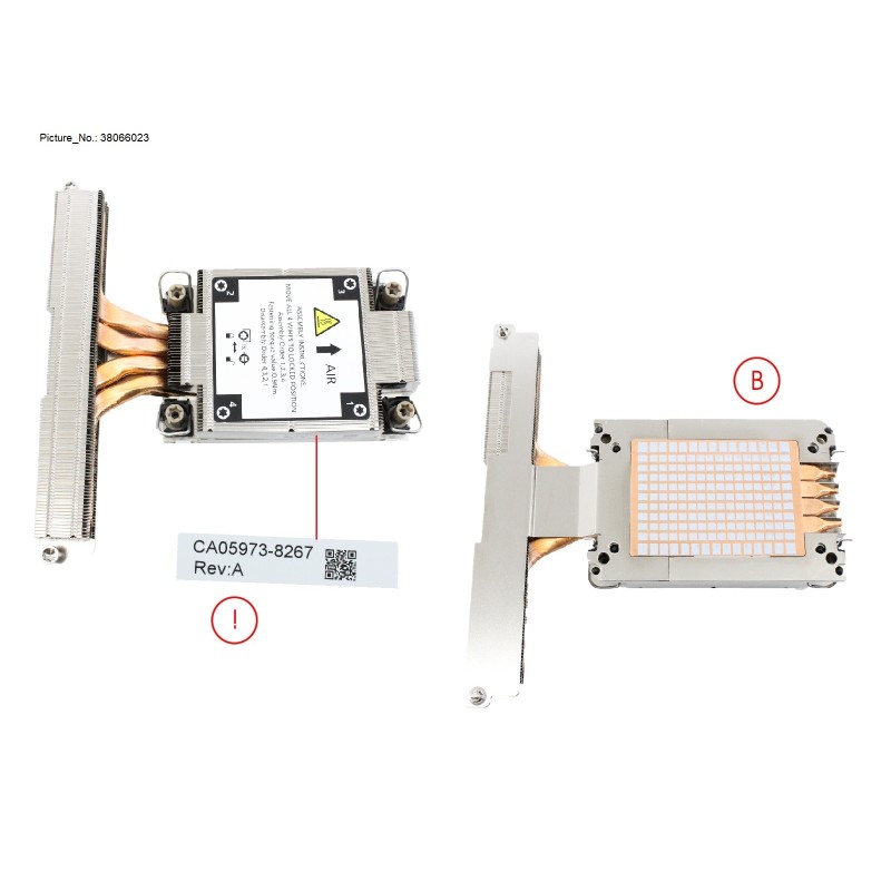 38066023 - RX2530M7 EVAC HEATSINK