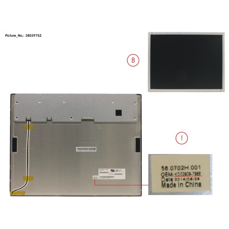 38039752 - TP7K AIO  15'' LCD DISPLAY PANEL