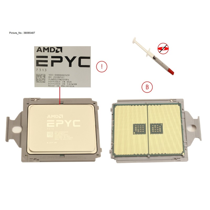 38065487 - SPARE AMD EPYC 7313 (3GHZ 16CORE 128MB)