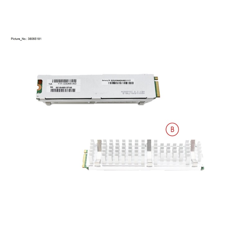 38065181 - SUBASSY NVME FLASH 512GB FAS2650 FAS8200