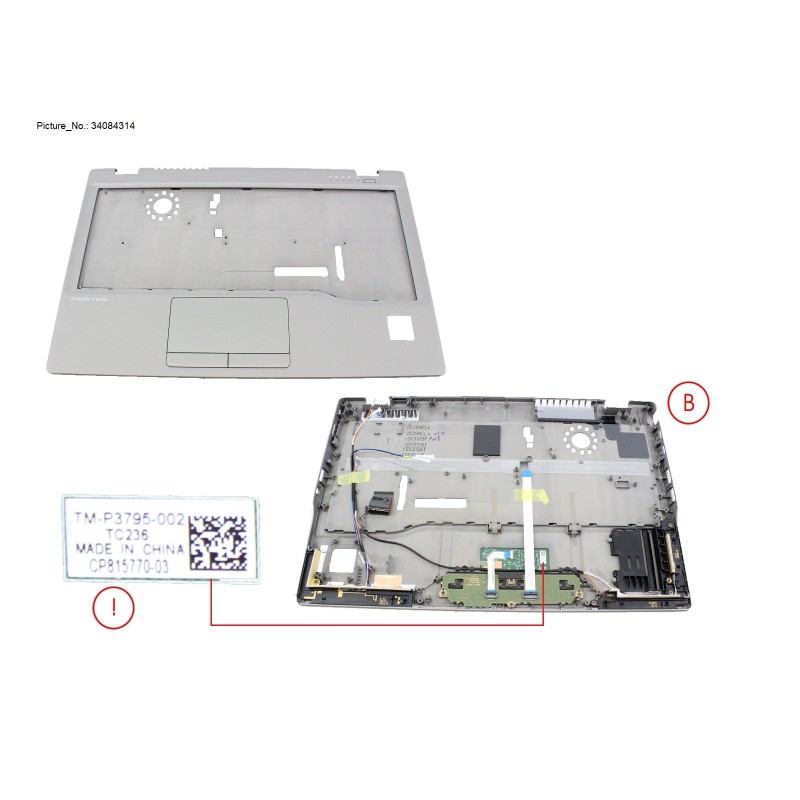 34084314 - UPPER ASSY FOR PALM VEIN & FINGER SENSOR