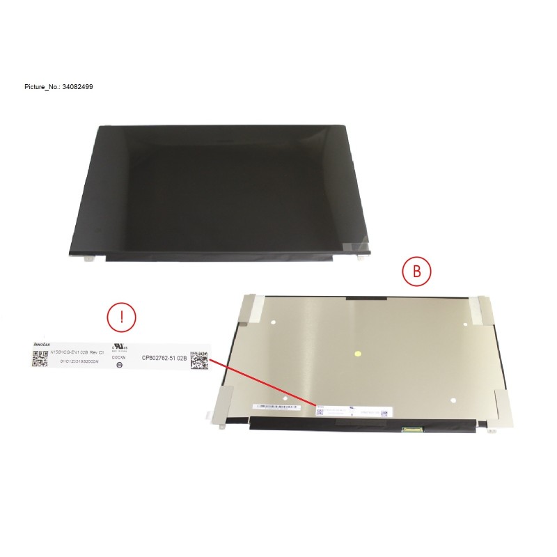 34082499 - LCD ASSY 15  FHD W  PLATE