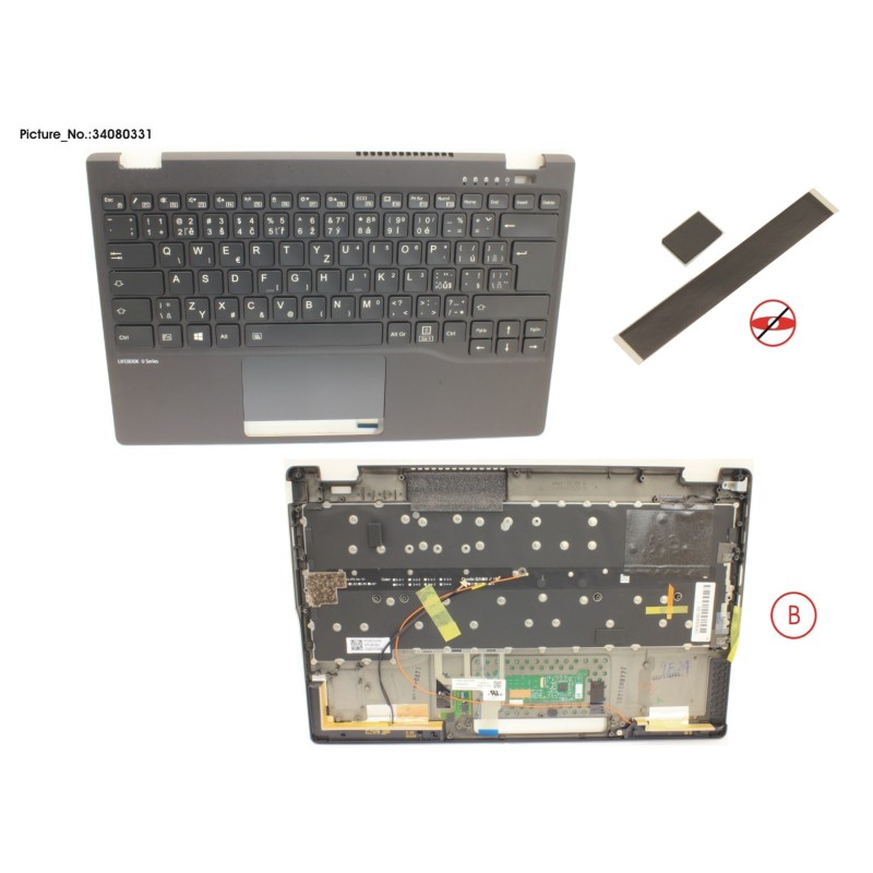 34080331 - UPPER ASSY INCL. KB CZ W  4G ANT.