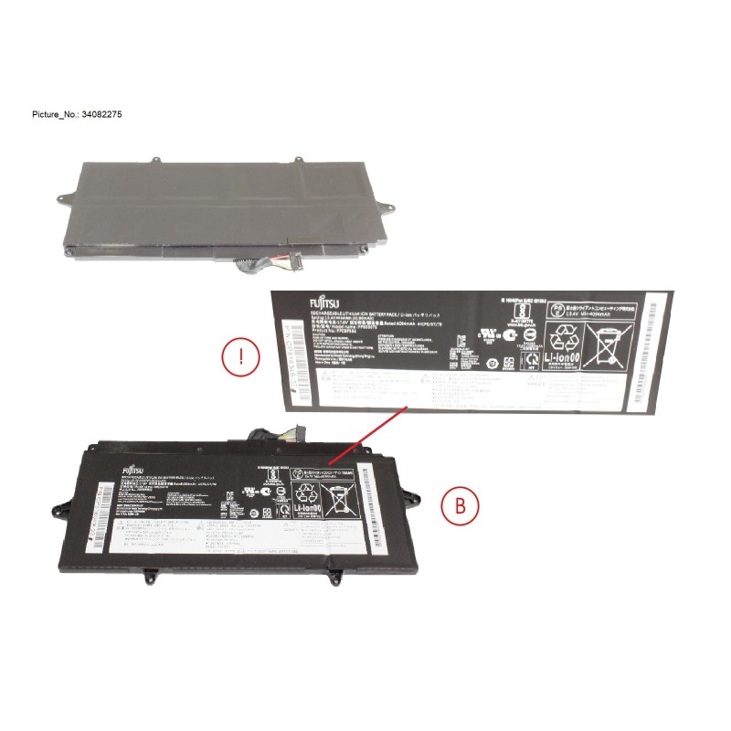 34082275 - -BT-MAIN-BATTERY (4CELLS) 4196MAH 60WH