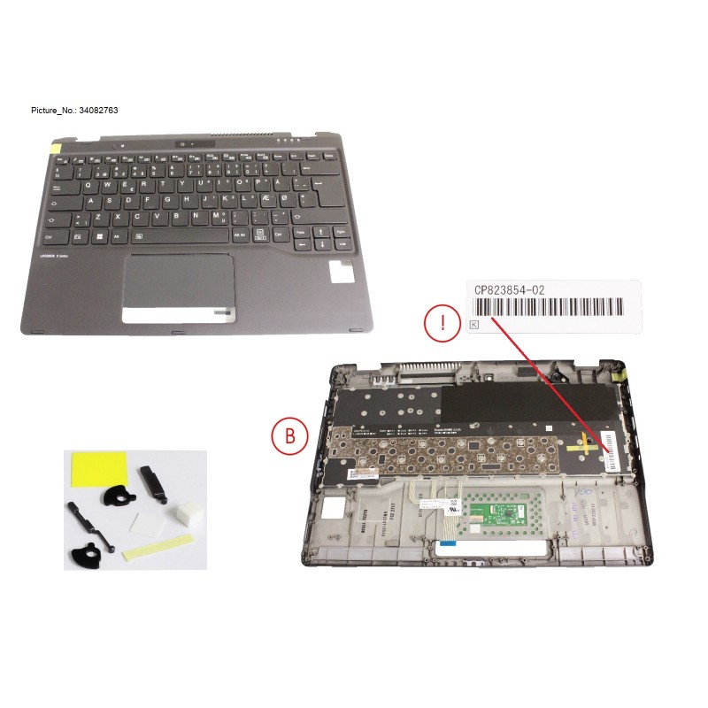 34082763 - UPPER ASSY INCL. KEYB DENMARK W PV