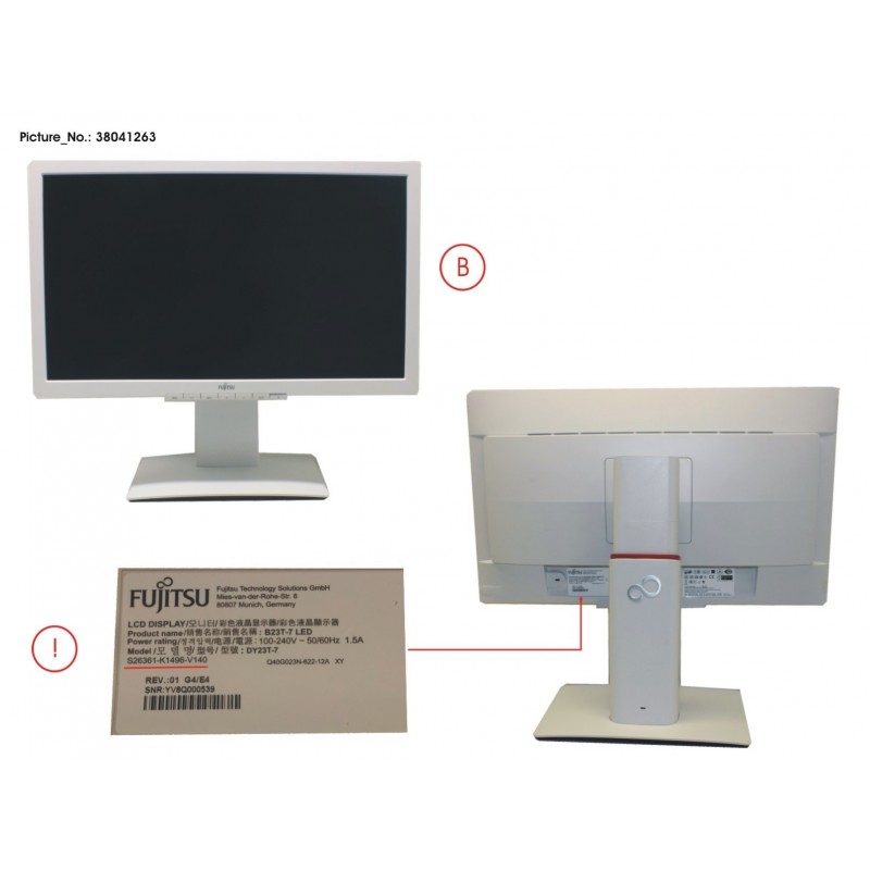 38041263 - DISPLAY B23T-7 LED /YV8Q